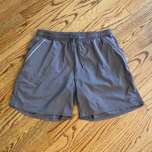 Vitality Grey Men’s Large 6 Inch Inseam High Quality Athletic Shorts w Liner